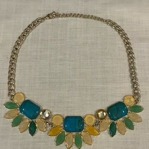 Vintage Tropical Paradise bib necklace